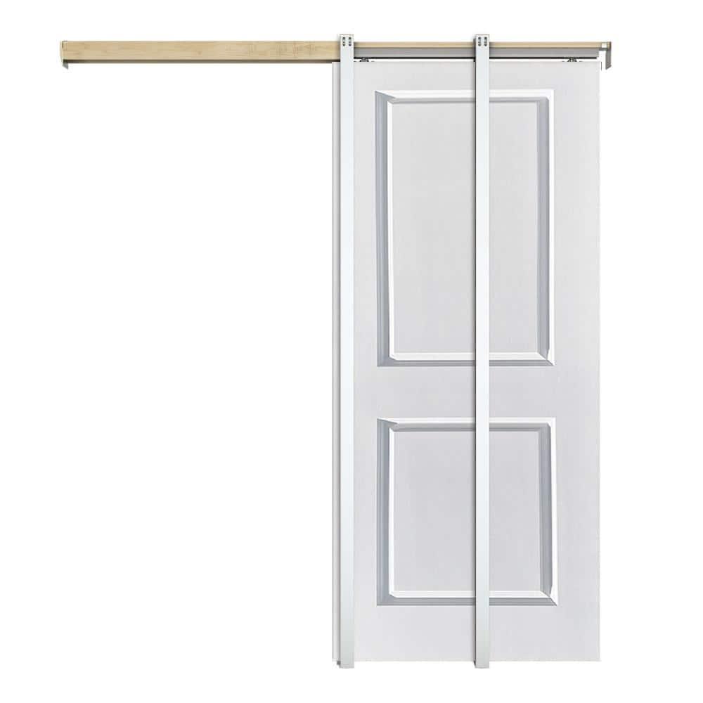 Calhome 80'' Hollow Paneled Painted Sliding Closet Doors