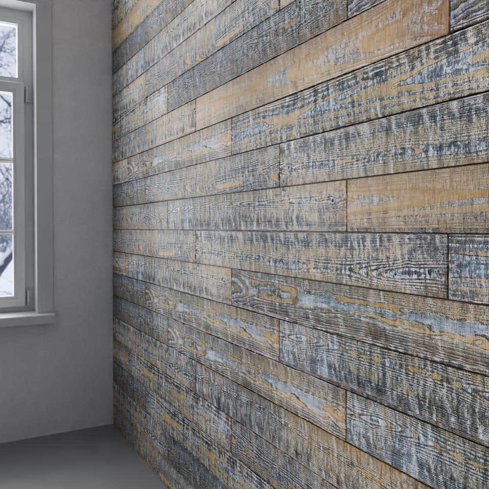Thermo-Treated 1/4 in. x 5 in. x 4 ft. Barn Wood Wall Planks (10 sq. ft. 6-Pack)