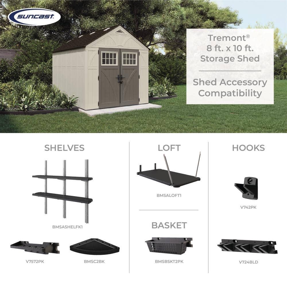 Suncast Suncast Outdoor Vanilla Resin Storage Shed
