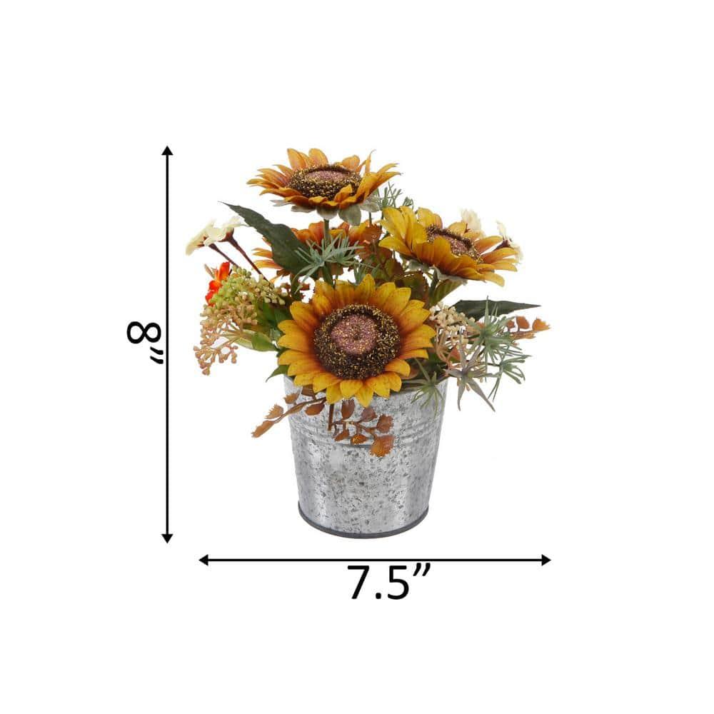 Flora Bunda FA1750E 8' Tall SUNFLOWERS MIX IN TIN