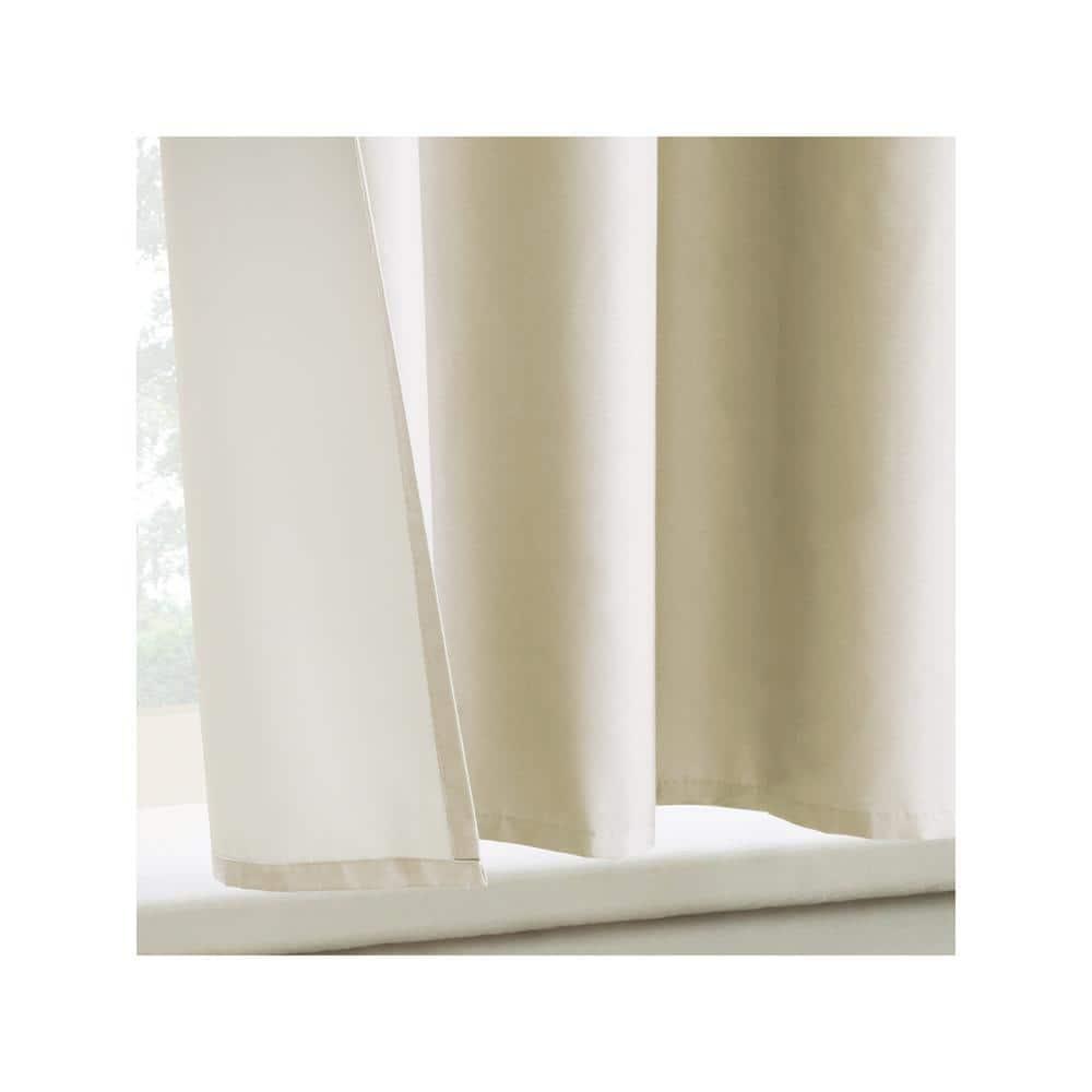 Thermalogic Prescott Room Darkening Rod Pocket Five in One Curtain Set 80 x 63 in Ivory