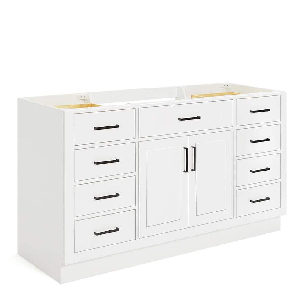 Ariel T060s-Bc Hepburn 60" Single Free Standing Vanity Cabinet Only - White