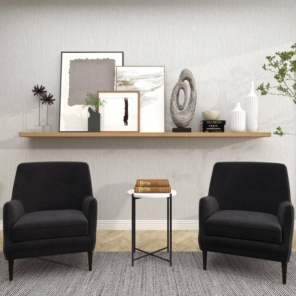 Contemporary Terrazzo Accent Table White - Olivia & May