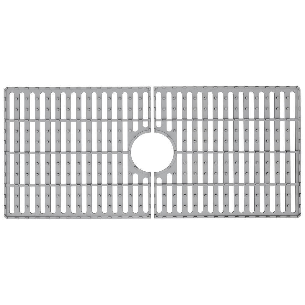 Silicone Grid VIGO Matte Stone 32" L x 15" W Bottom Sink Grid for 36 in. Single Bowl Kitchen Sink