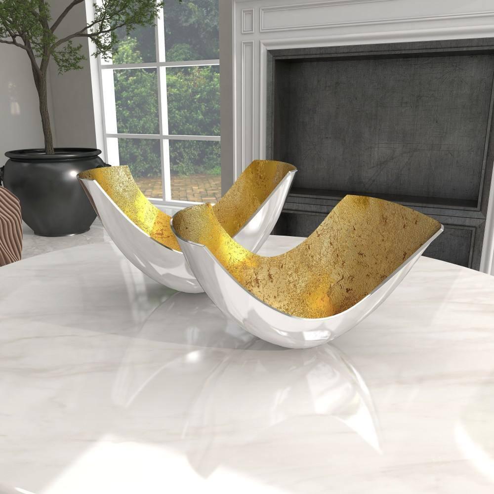 Mercer41 Borealis Aluminum Decorative Bowl 2