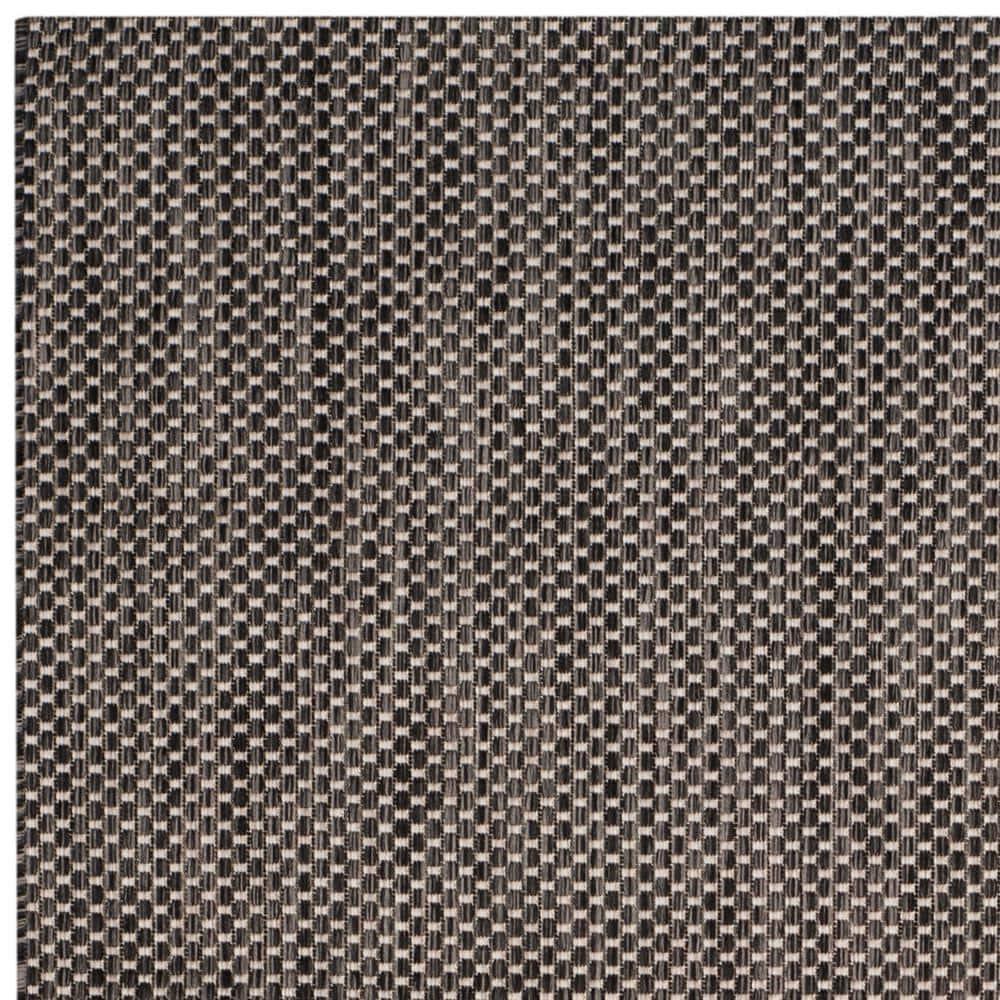 Courtyard CY8521 Power Loomed Indoor/Outdoor Runner Rug - Black/Beige - 2'3"x12' - Safavieh.