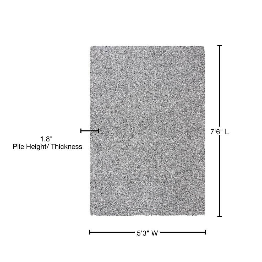 Evolution Shag EVO520 Power Loomed Area Rug - Grey - 5'3"x7'6" - Safavieh.