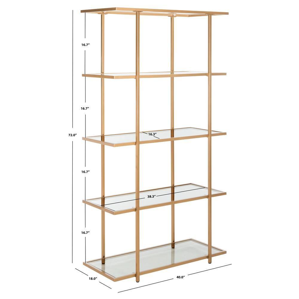 Francis 5 Tier Etagere - ETG6202 - Gold/Clear - Safavieh