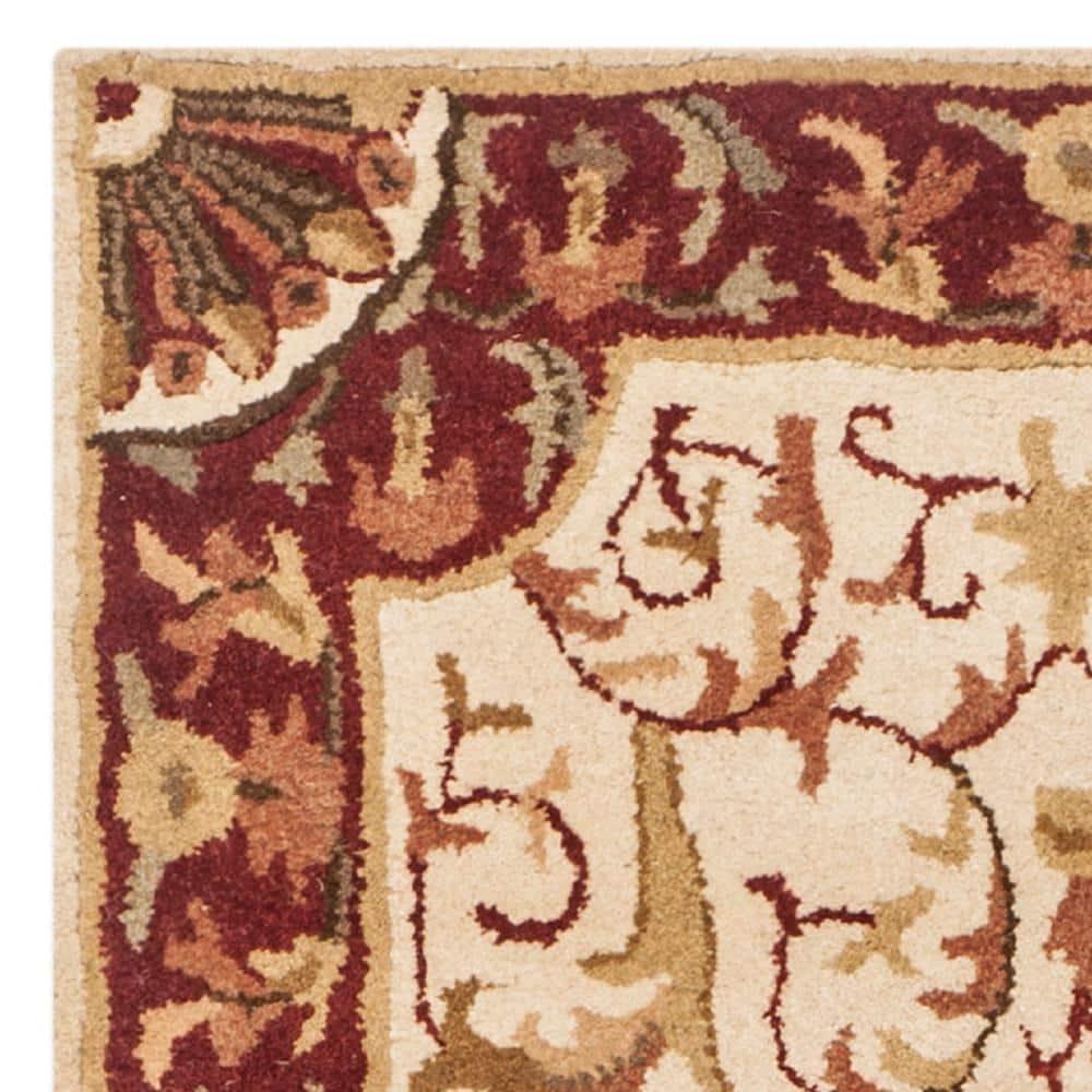 Empire EM459 Hand Tufted Indoor Runner - Ivory/Red - 2'6"x8' - Safavieh
