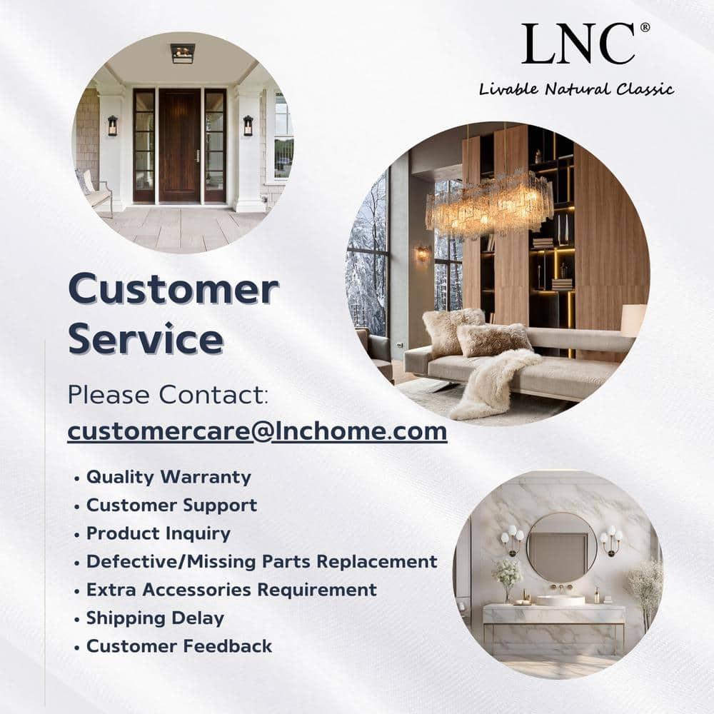 LNC Charm 22-in 3 -Light Matte Black Farmhouse Vanity light bar