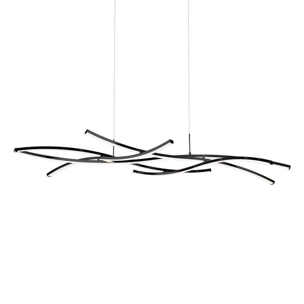 dweLED Divergence 9 - Light Dimmable LED Modern Linear Chandelier