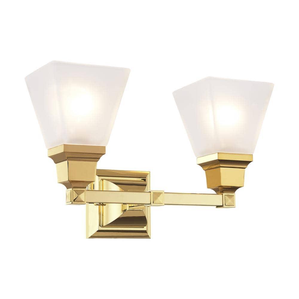 Livex Lighting Mission 2 - Light Vanity in  Polished Brass