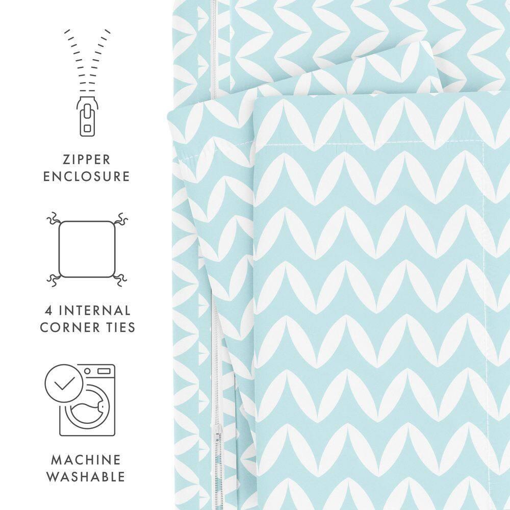 Simply Soft™ Puffed Chevron Pattern Duvet Cover Set