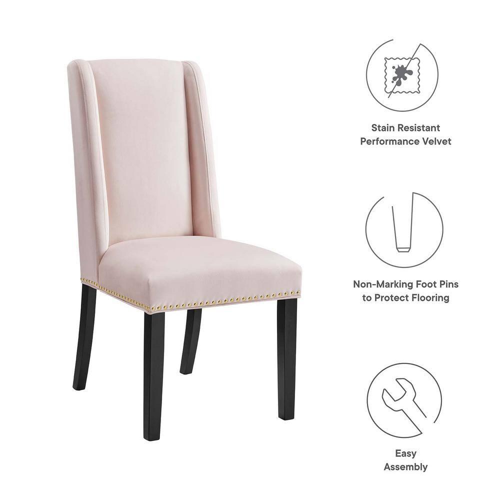Modway Modway Baron Performance Velvet Dining Chairs - Set of 2