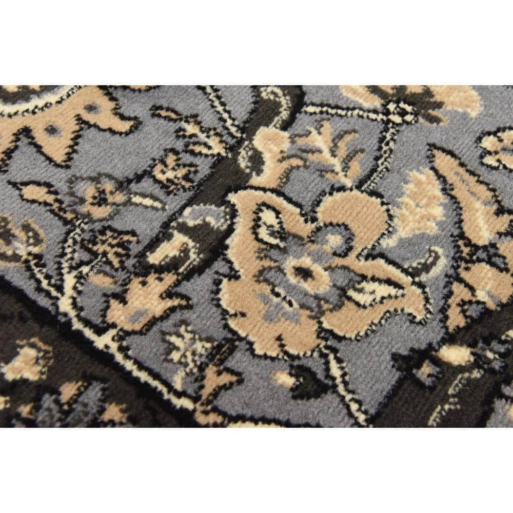 Handmade Espahan Dark Gray Synthetic Rug 4' x 6'