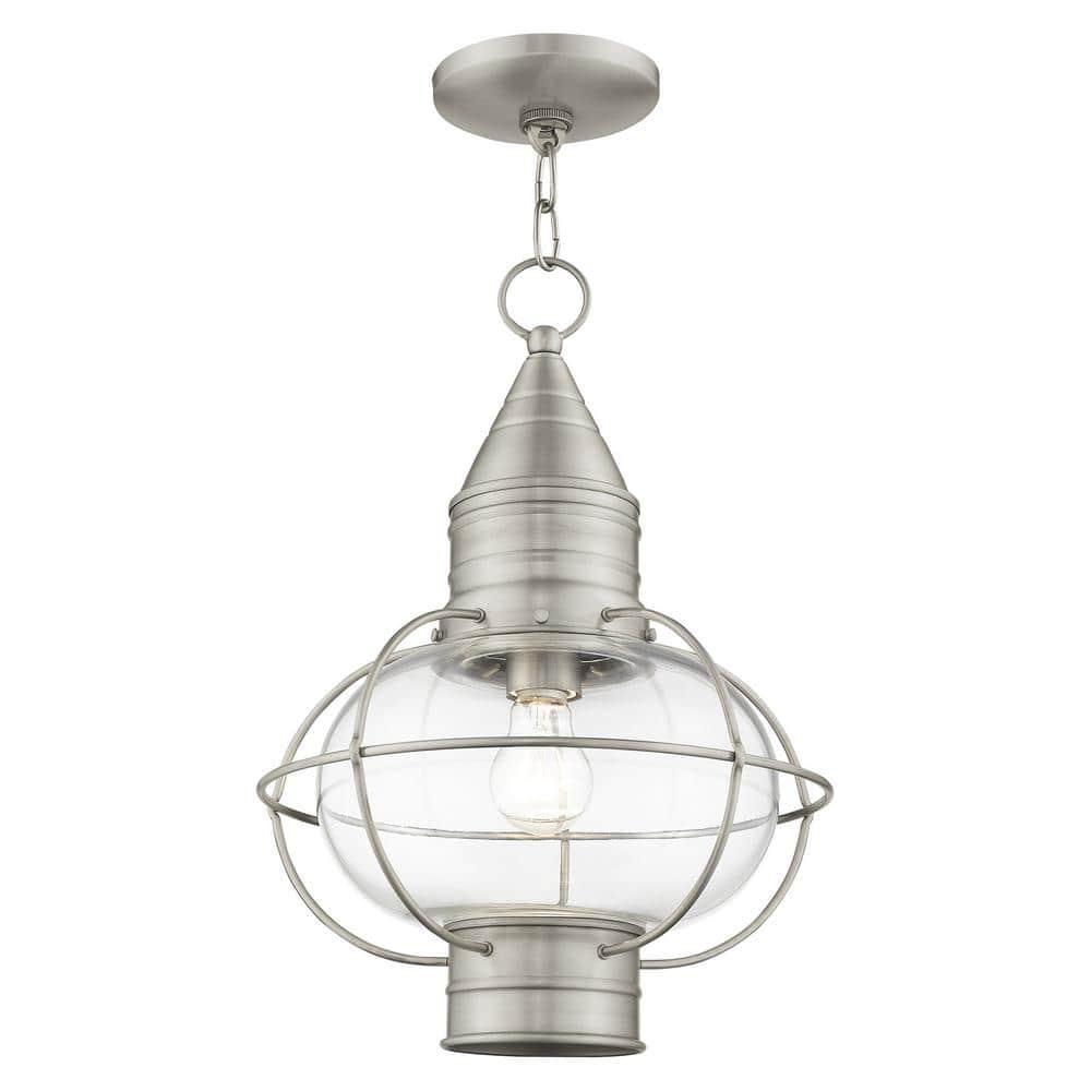 Livex Lighting Newburyport 1 - Light Pendant in  Brushed Nickel