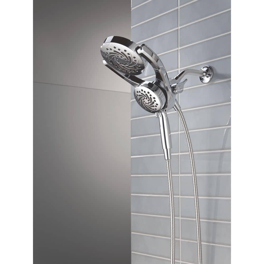 Delta 75419 5-Setting HydroRain 2-in-1 Dual Shower Head with ProClean Spray