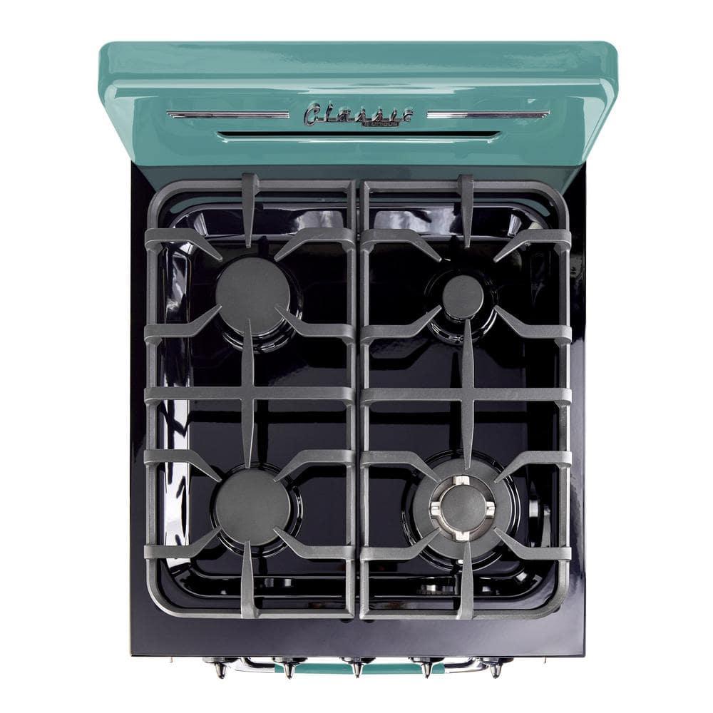 Unique Classic Retro 24" 2.9 cu/ft Freestanding Gas Range with Convection Oven and Sealed Burners
