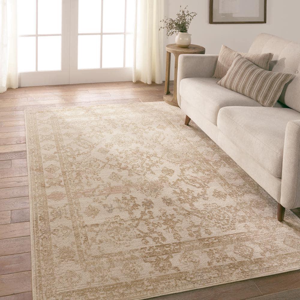 Jaipur Living Indoor Outdoor 2x4 Area Rug, Boho, Gold/Ivory