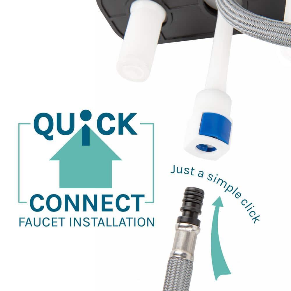 TEHILA Space Saver 16 Gallon Black Utility Sink with Chrome Finish Faucet & Side-Sprayer