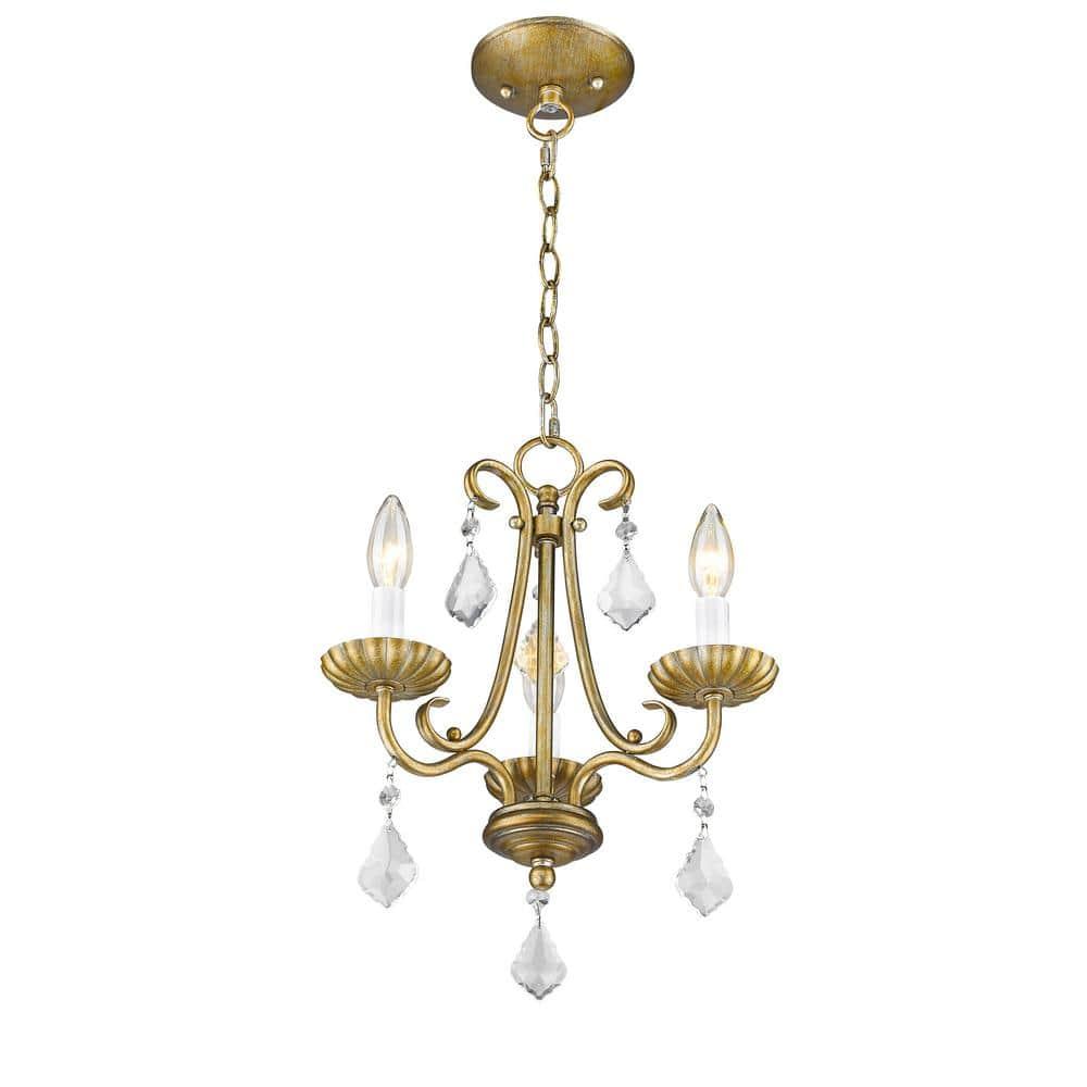 Livex Lighting Daphne 3 - Light Chandelier in  Antique Gold Leaf