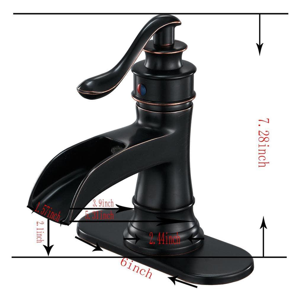 Single-Hole Single-handle Bathroom Faucet with Drain Assembly
