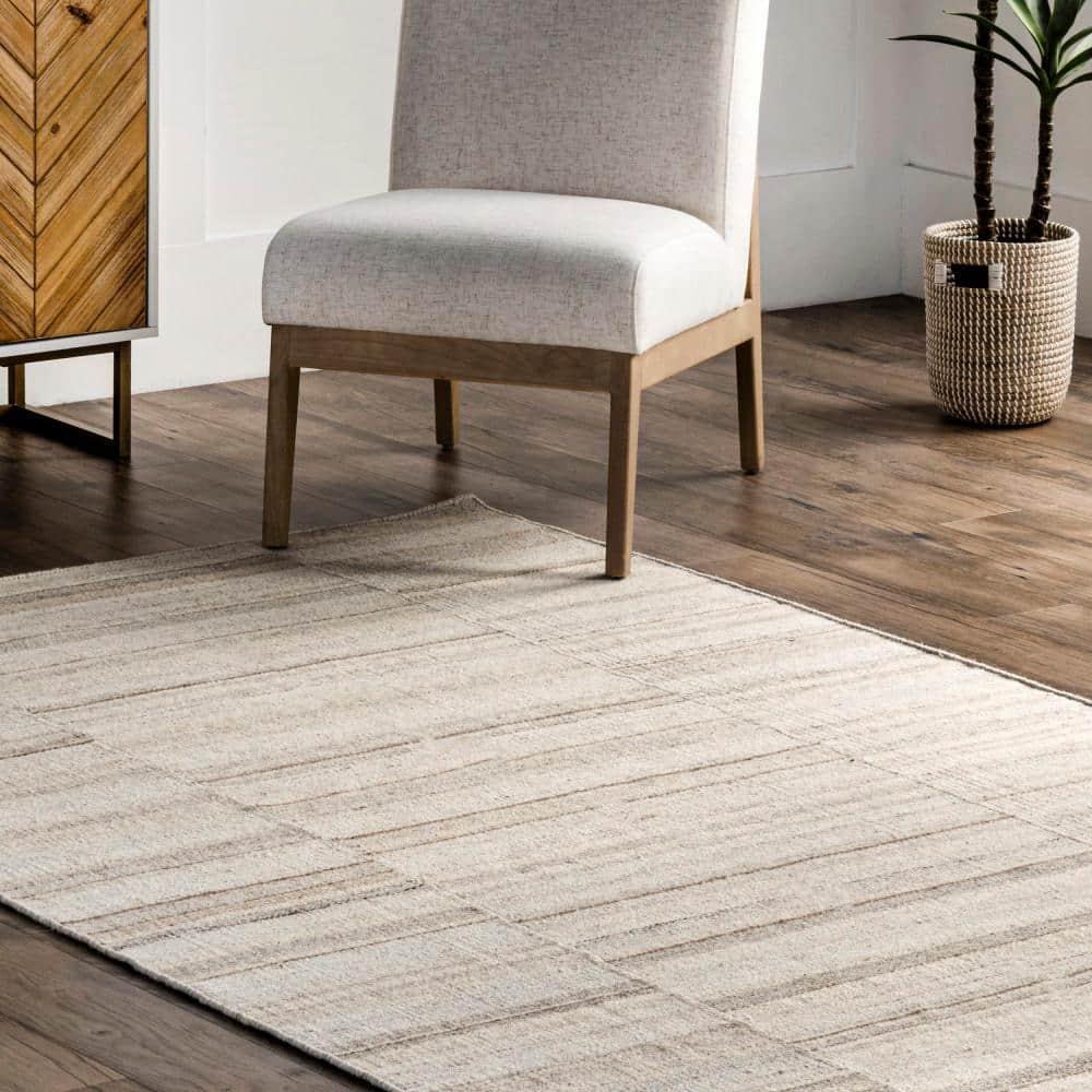 Nuloom Marble Striped Wool-Blend Area Rug, 8' x 10', Beige