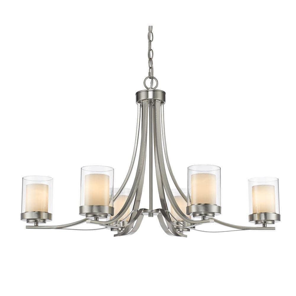 Z-Lite Willow 6 - Light Chandelier in  Brushed Nickel