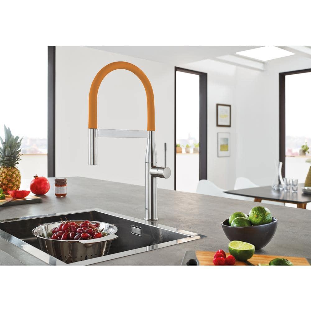 Essence New Single Handle Kitchen Faucet with SilkMove® and with Accessories