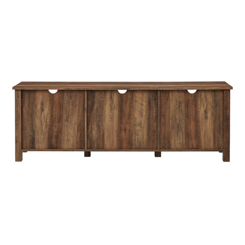 Rustic Oak 70" Farmhouse TV Stand with Cabinet