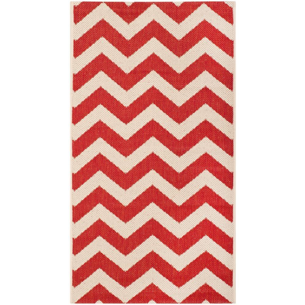 Courtyard CY6244 Power Loomed Indoor and Outdoor Accent Rug - Red - 2'x3'7" - Safavieh