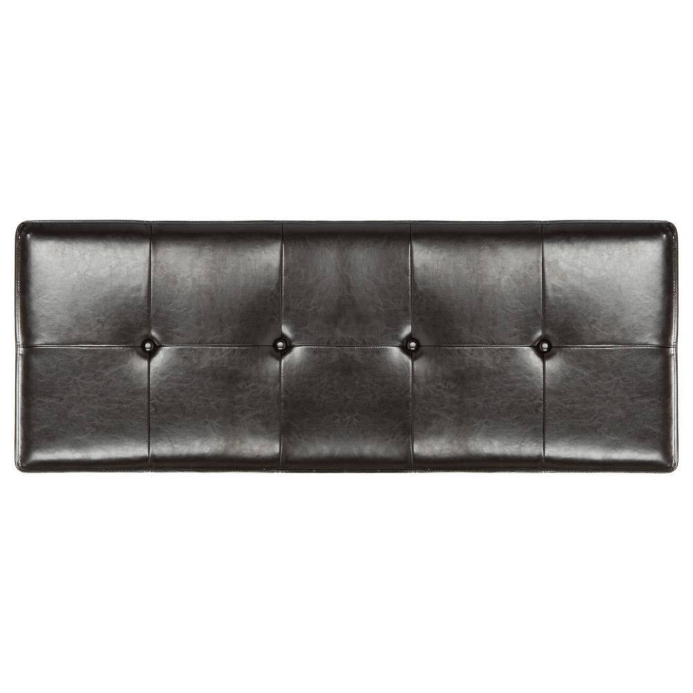 Maiden Large Tufted Storage Bench - Brown - Safavieh