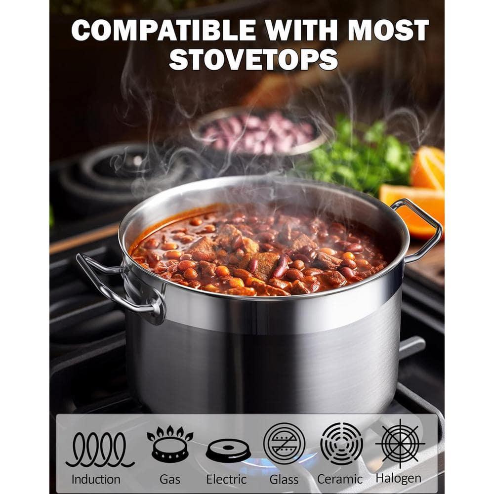 Cooks Standard Cooks Standard Professional Stainless Steel Stock Pot with Lid, Silver