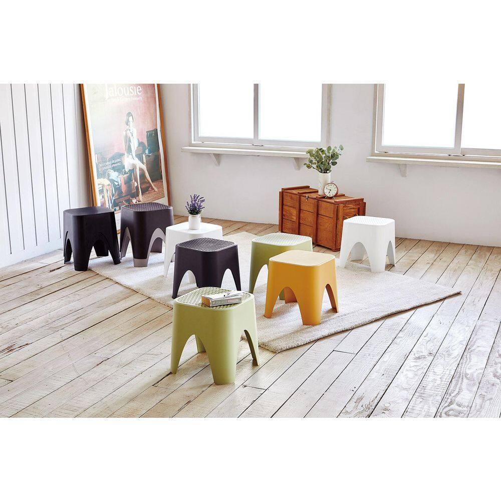2pc Mallorca Stackable Rattan Top Side Table - Green - Lagoon