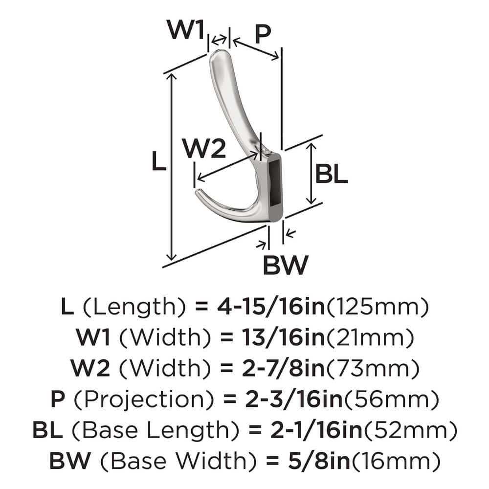 Finesse Transitional Triple Prong Decorative Wall Hook
