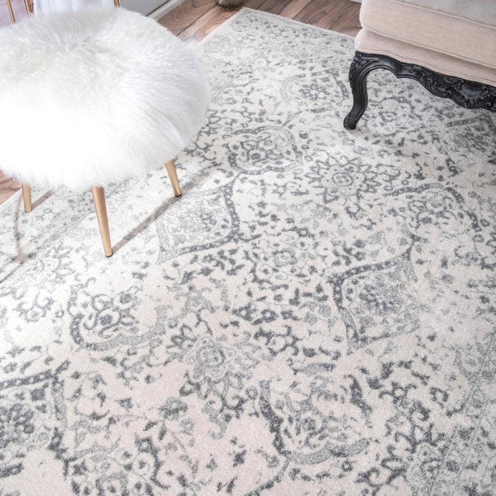 nuLOOM Odell Faded Vintage Ivory 3' x 5' Vintage Area Rug
