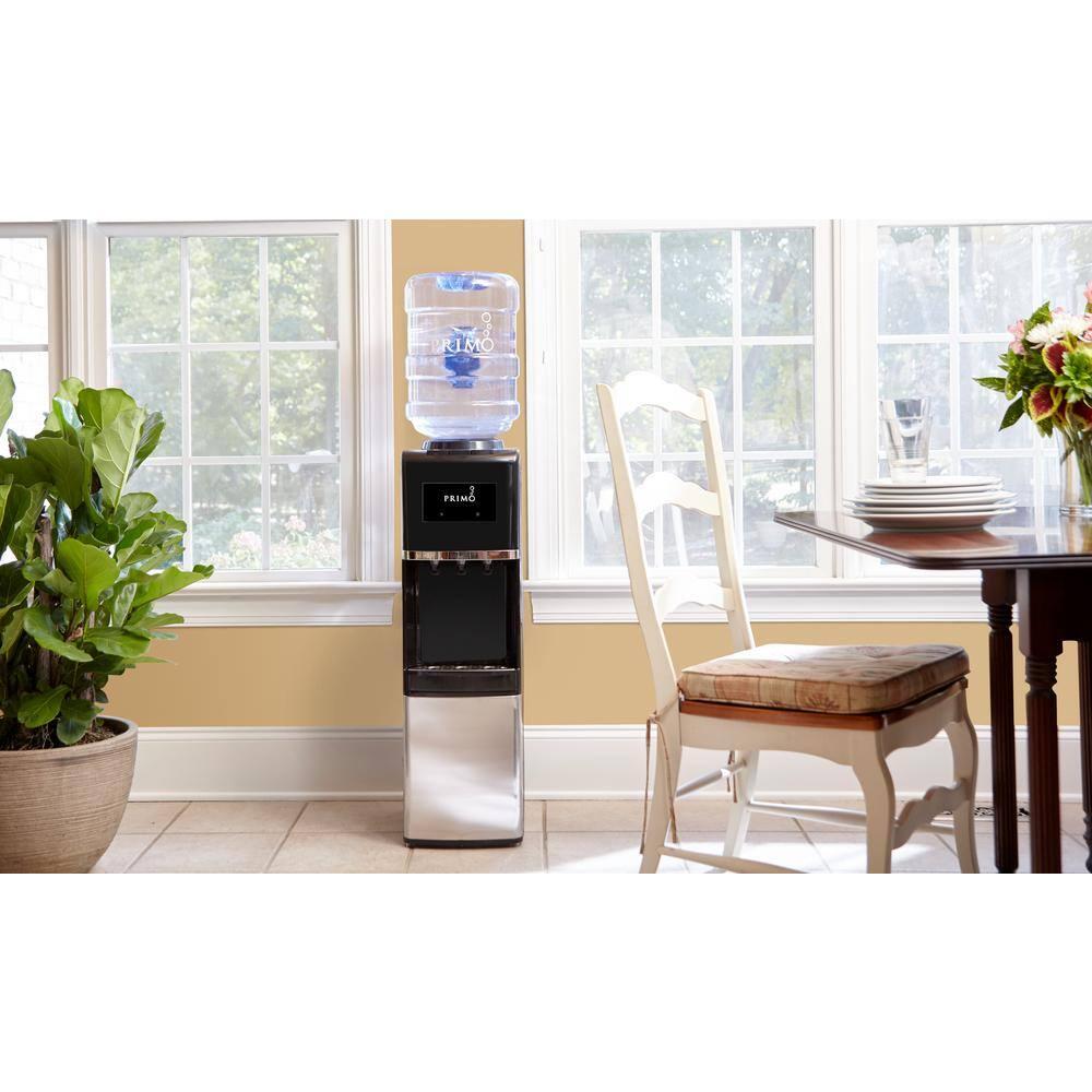 Primo Deluxe Freestanding Water Dispenser - Black: 5 Gallon Hot & Cold Water Cooler, Energy Star Certified, 500W