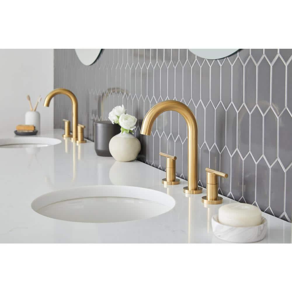 Parma 2-Handle Widespread Bathroom Faucet with Metal Touch Down Drain