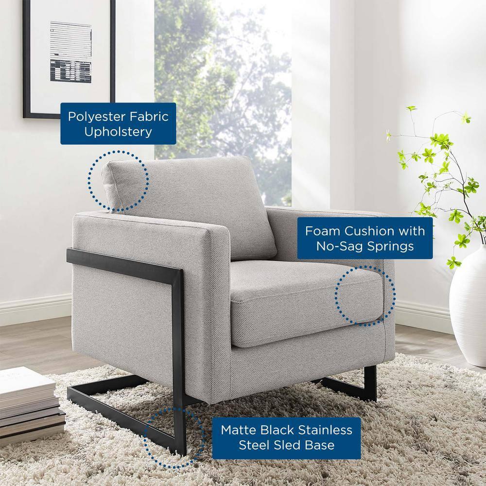 Posse Upholstered Fabric Accent Chair Black Camel
