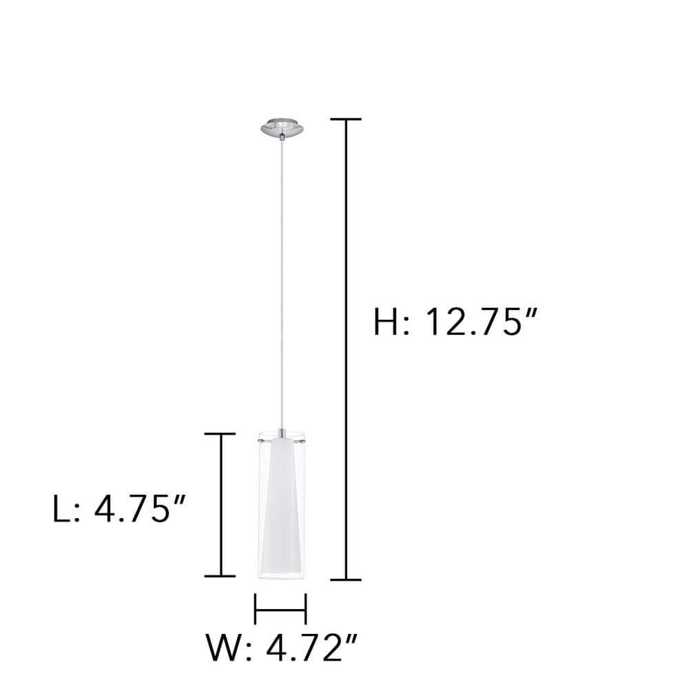 Eglo Lighting - Pinto - 1-Light Mini Pendants - Chrome Finish - Clear-White