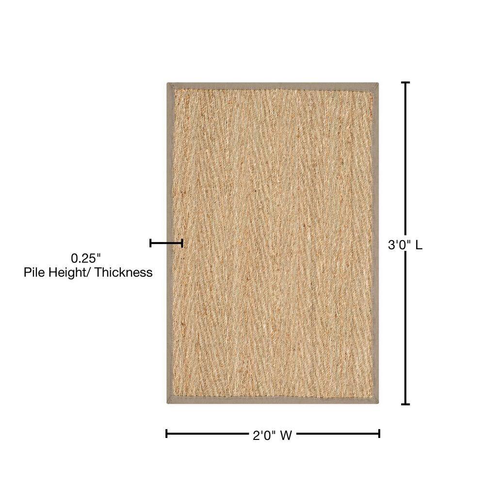 Natural Fiber NF115 Power Loomed Indoor Accent Rug - Natural/Grey - 2'x3' - Safavieh.
