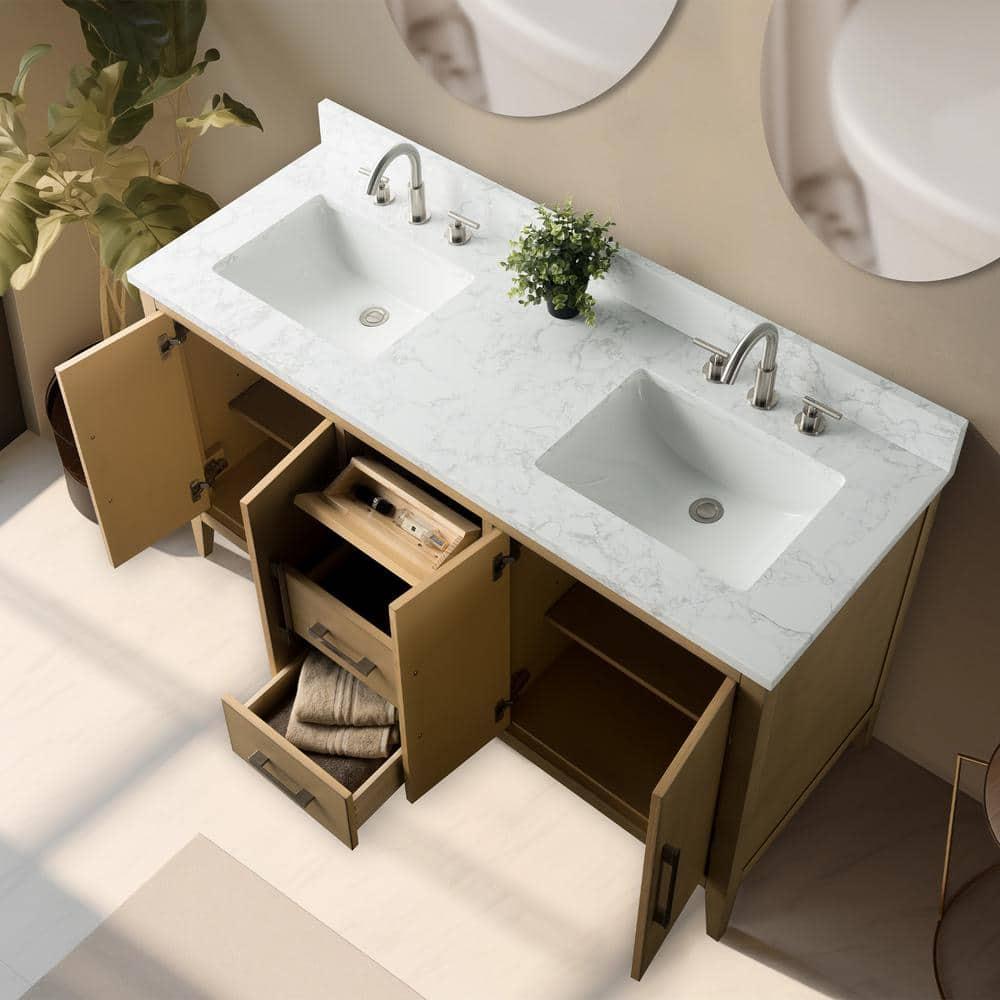 Vanity Art 60" Double Bathroom Vanity Set