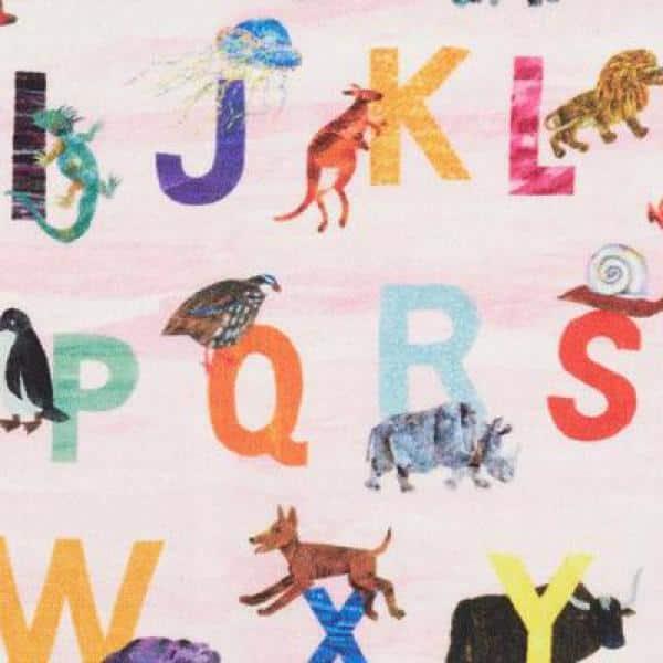 Eric Carle Alphabet Zoo Graphic/Print Pink Area Rug