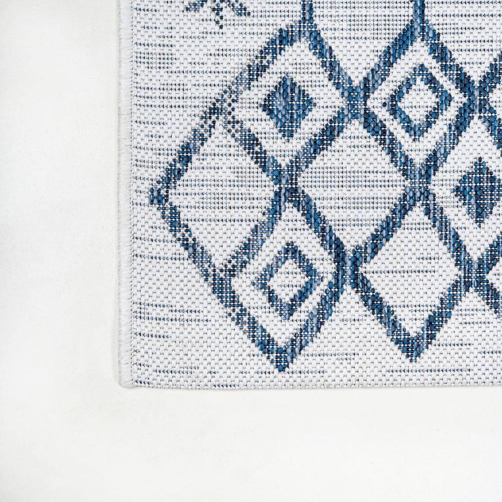 3'x5' Tokay Bohemian Styled Geometric Indoor/Outdoor Area Rug, Ivory/Blue - JONATHAN Y