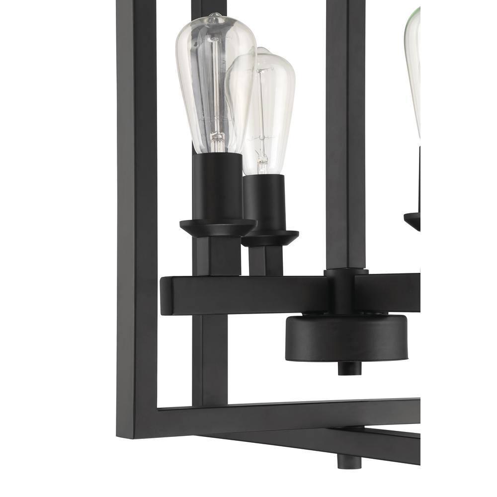 53134-FB-Craftmade Lighting-Chicago - Four Light Foyer in Transitional Style - 18 inches wide by 25.5 inches high-Flat Black Finish    -Traditional