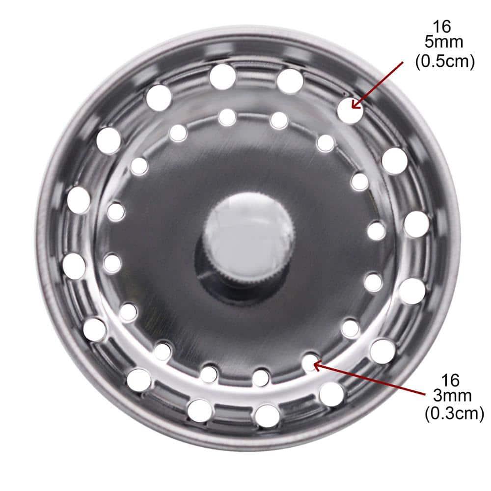 Stainless Steel Post Style Kitchen Sink Basket Drain Strainer