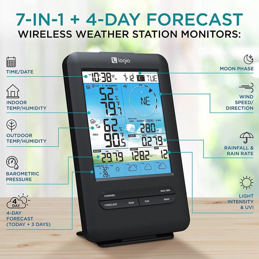 Logia 7.6'' Solar Powered Wireless Outdoor Weather Station