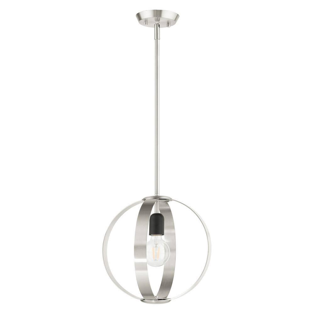 Livex Lighting Modesto 1 - Light Pendant in  Brushed Nickel