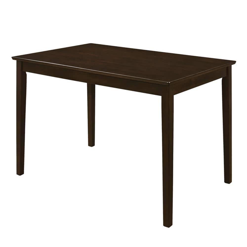 Monarch Specialties Guillen 5-piece Dining Set with Bench Cappuccino and Dark Brown