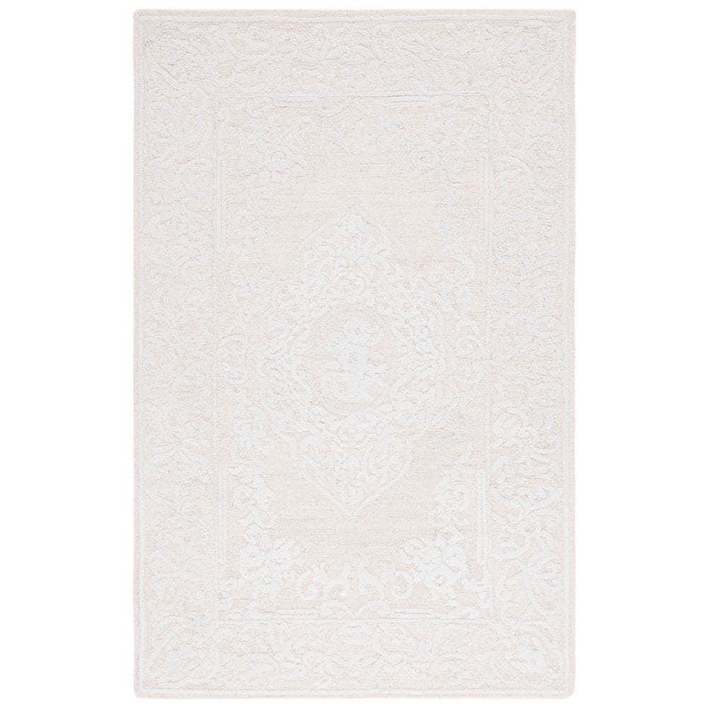Abstract ABT359 Hand Tufted Area Rug - Ivory/Beige - 8'x10' - Safavieh.